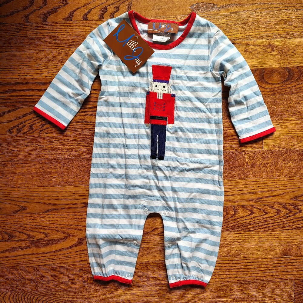 Nutcracker Christmas striped bodysuit - 3M - Millie Jay - NWT